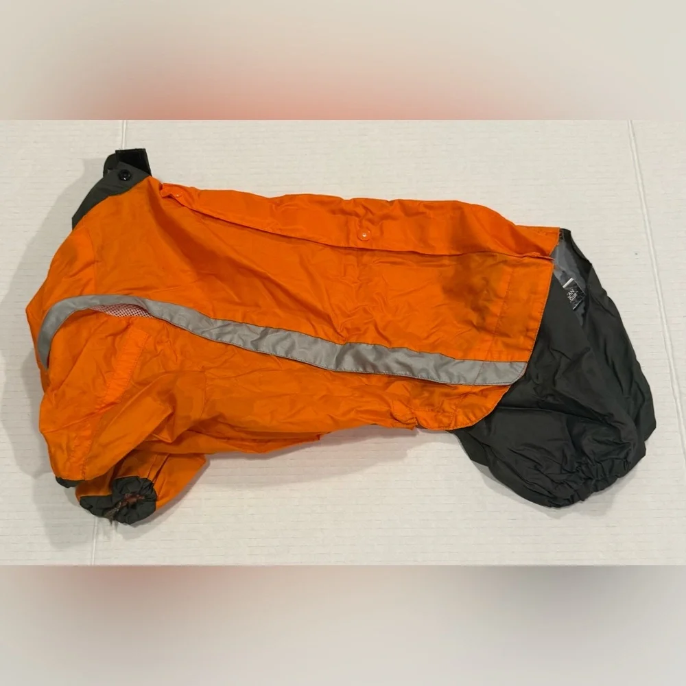 American Kennel Club Dog Rain Jacket Orange Reflective AKC Pet Coat - Picture 3 of 7